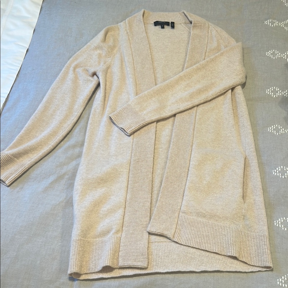 Theory Cream Cardigan Sweater Lightweight Duster